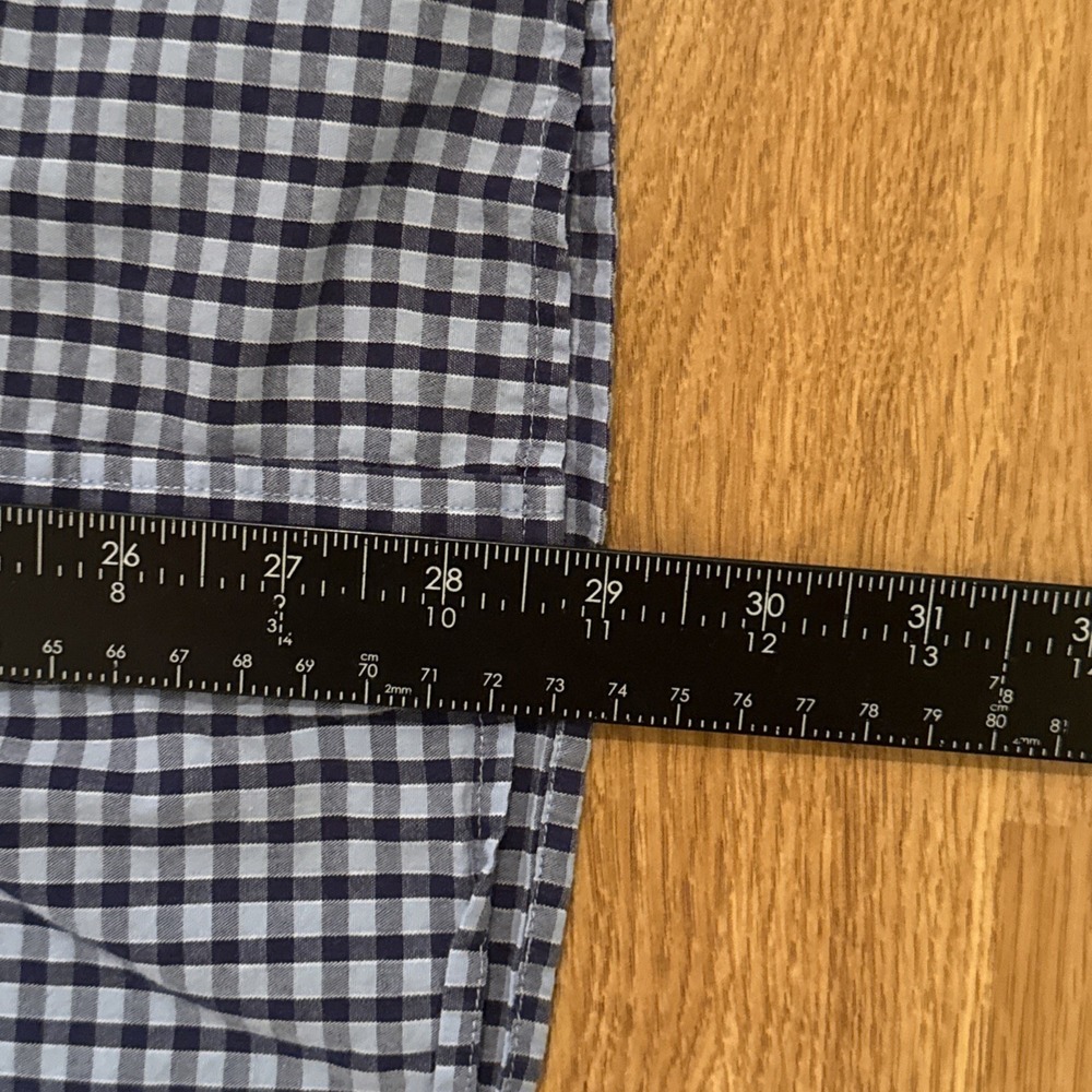 BROOKS BROTHERS 346 The Original Polo Shirt Men's Medium Blue Plaid Preppy EUC - Picture 4 of 7
